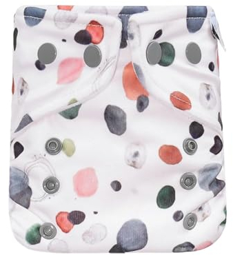 avo+cado Cosy Stoffwindel-Überhose für Neugeborene 3-7 kg – Waschbar, Auslaufsicher mit Fleece und Doppelten Beinbündchen – Kompatibel mit Prefolds, Bambuseinlagen und Mullwindeln (Punkte)