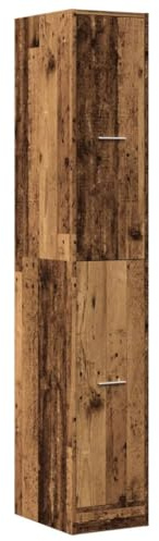 vidaXL Armoire d'apothicaire Vieux Bois 30x41x174,5 cm Bois ingénierie, Coffre d'apothicaire, Meuble d'apothicaire, Coffre à tiroirs d'apothicaire