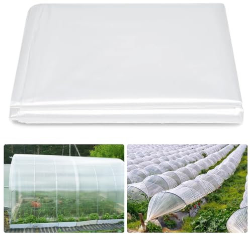 MQIAN Bache pour Serre, 2 x 3M Bache pour Serre de Jardin, Bache Transparente, Bache Serre Tunnel, Bâche Serre, Bache Jardin pour Couverture Plantes Tomates Serres Potagères Légumes