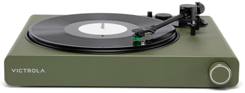 Victrola Stream Onyx Turntable - 33-1/3 & 45 RPM Vinyl Record Player, Works with Sonos Wirelessly, High Precision Magnetic Cartridge, Semi-Automatic, Multiple Connections, Green Finish