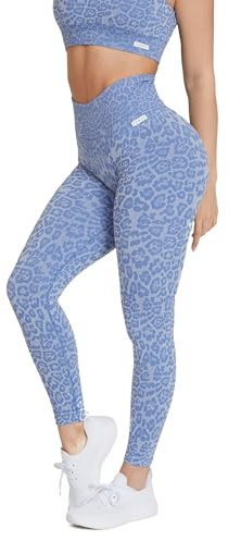 FGM04 Donna - Leggings Wild Essence BambùFIR (IT, Testo, XS, S, Regular, Regular, Standard, Blu Sugar)