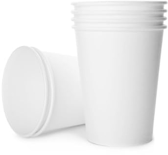 Inoverse 100 stycken pappersmuggar, engångsmuggar, Coffee to Go-muggar – 200 ml, vit, kaffe-to-go-mugg, 8 ounces för te, engångsmuggar, pappersmuggar, kaffemuggar to go, varma kalla drycker