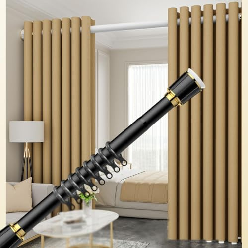 Bastone telescopico per tende a tensione regolabile, senza trapano, per tende a battente e porte, si estende da 0,4 a 0,55 m, perfetto per uso interno