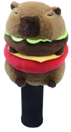 LOVIVER Housse de Protection en Peluche Capybara pour tête de Driver, Accessoire Fantaisie, Adorable Housse de Protection pour tête de Club de Golf, Cadeau