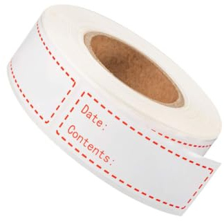 FONDOTIN Removable Food Storage Labels for Freezer Sticky Date Marker Stickers for Containers Bags Kitchen Pantry Organization