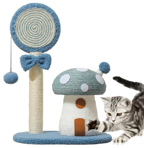 Raypontia Pour chats d'appartement, griffoir en sisal en forme de champignon - Appareil à gratter pour l'intérieur et l'extérieur - Pour la maison, le dortoir, le bureau, la chambre à coucher, le