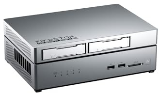 Xikestor FS510402DH - Servidor NAS All-Flash para almacenamiento en la nube privada, 4 ranuras M.2 y 2 ranuras SSD U.2, 4 puertos de 10 GbE (2 RJ45 y 2 SFP+) | procesador Intel i5-12450H | 16 GB DDR5