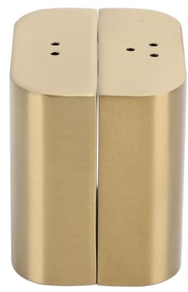 Chrees Set di saliera e spargisale in acciaio inox, infrangibile, a prova di perdite, antiruggine, con coperchio a chiusura ermetica, per cucina, tavolo da pranzo, hotel