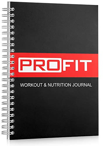 Fitness and Food Journal - Weight Loss Planner / Workout Log / Diet Notebook / Gym Exercise Diary - Easy-To-Use A5 Fit Book