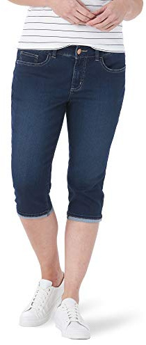 Riders by Lee Indigo Women's Ultra Soft Denim Capri, Dark Wash, 18