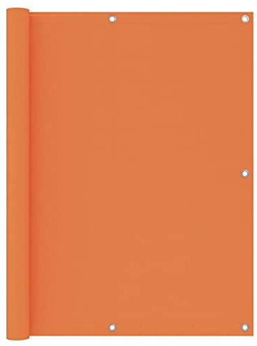 vidaXL Toldo para Balcón Parasol Pantalla Privacidad Malla Ocultación Patio Jardín Terraza Protección Impermeable de Tela Oxford Naranja 120x500 cm