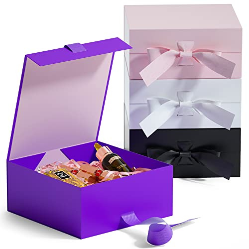 GIFTSAT Presentlådor med magnetisk liten lila