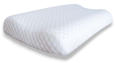 Flaffi Cuscino Cervicale Per Dormire - Guanciale Memory Foam Doppia Onda e Federa Antiacaro, Made In Italy, 70x40x12/10