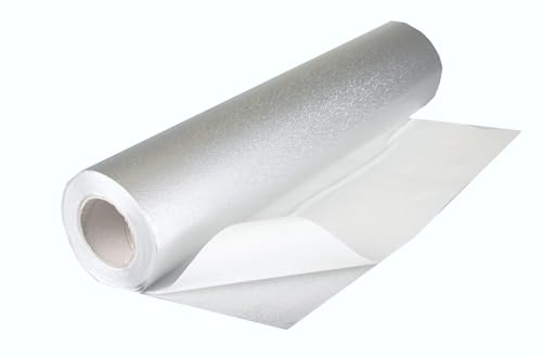 Isolpak CLAD - Pellicola autoadesiva a 7 strati, in pellicola di alluminio e poliestere, resistente ai raggi UV, barriera all'acqua e al vapore, grana grossa, 600 mm/1 m