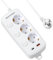 Steckdosenleiste überspannungsschutz 20W Schnellladegerät PD3.0/QC3.0 USB Steckdosenleiste Einzeln Schaltbar 3-Fach mit 1,6M Kabel (3680W 16A) Mehrfachsteckdose mit USB für Zuhause Büro Hotel Weiß