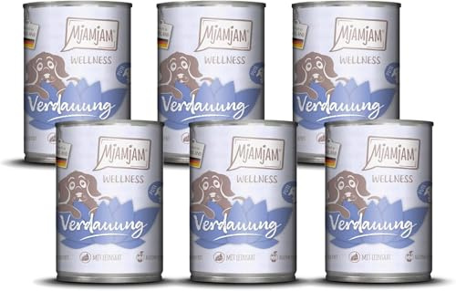 MjAMjAM - Premium Nassfutter für Hunde - Wellness - Verdauung - Pute, 6er Pack (6x400g), getreidefrei