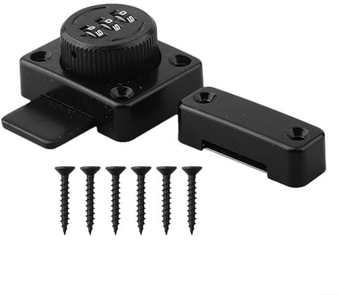 YUANGANG Cerradura de perno deslizante de combinación a prueba de manipulaciones, perno de bloqueo de contraseña, cerradura de puerta, sin perforaciones, dormitorio, baño, inodoro, puerta corrediza