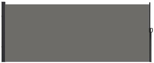 Outsunny Store latéral Brise-Vue paravent rétractable de Jardin dim. 4L x 1,80H m alu. Polyester Anti-UV Haute densité 180 g/m² Gris foncé