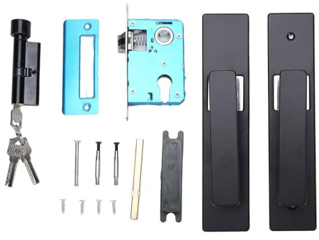 Marhynchus Palanca de Puerta de Entrada con Llave, Manija de la Puerta de Entrada, Palanca de la Puerta con Cerradura y Llave, Mierda de Puerta Exterior de Servicio de Puertas de Entrada