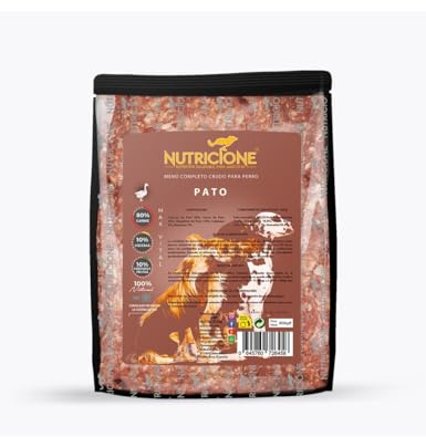 Nutricione Barf | Menú de Pato para Perros - 6kg Congelada (12 Paquetes de 500g)