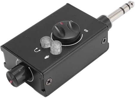 Luocute Ljudkonverterare för Mobiltelefoner, Plug and Play Iron Shell 6,35 Mm Gränssnitt för, med Hörlursövervakning och Volymkontroll, för Livestreaming Av Karaokesändningar