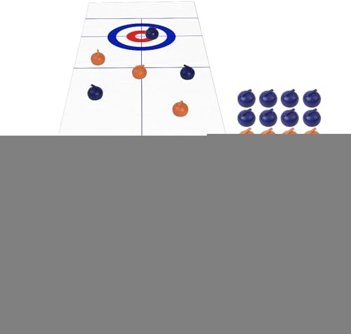 Mini Gioco Di Curling - Set Sportivo Da Tavolo Per Shuffleboard, Divertente Gioco Da Tavolo Per Famiglie Al Coperto, Tappetino Da Giocoo Con Disco Scorrevole E Liscio, Giochi Da Tavoloo Interattivi