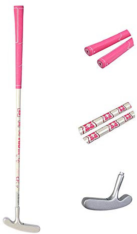 Acstar Zwei-Wege-Putter/Golf-Putter für Links- und Rechtshänder (silberfarbener Kopf + pinker Griff, 73,7 cm)