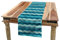 ABAKUHAUS Abstrakt Tischläufer, Ozean-Wellen im Wasser, Esszimmer Küche Rechteckiger Dekorativer Tischläufer, 40 x 180 cm, Teal Türkis