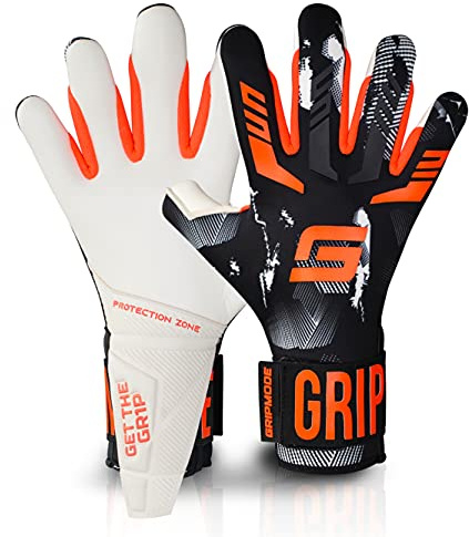 GRIPMODE guanti da portiere uomo Gravity Hybrid - guanti da portiere in lattice Griptec® per tutte le condizioni atmosferiche - guanti da portiere di calcio per bambini, ragazzi e adulti - misura 7