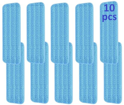 Yoqxy, confezione da 8 pezzi di ricambio per mocio a spruzzo in microfibra, per uso domestico e commerciale, riutilizzabili, 40 x 15,5 cm, colore: blu