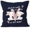 SpecialMe® Kissen-Bezug Spruch Geschenk Liebe Freundschaft Hasen-Paar Herz Damit du weißt DASS ich an Dich denke Navy 40cm x 40cm