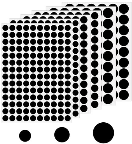 Giantree 580 Stück Schraubenabdeckung Selbstklebend, Schraubenabdeckung schwarz Abdeckkappen für Schrauben ∅12mm/15mm/21mm Schraubenloch Aufkleber zum Verbergen von Schraubenköpfen(Schwarz)