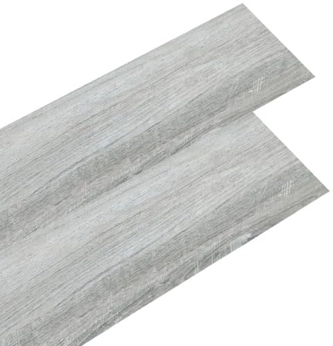 INMOZATA 36Pcs Self Adhesive Vinyl Flooring Planks Floorboard Planks Wood Effect Peel and Stick Tile Waterproof Floor Stickers for Kitchen Bathroom Home Floor Tile (Smoke Gray)