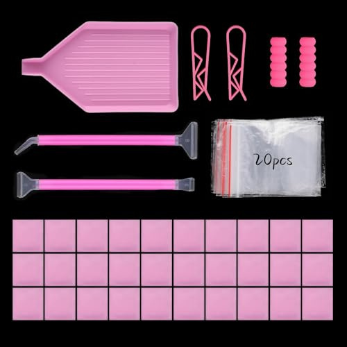 Juego de cera de pintura de diamante 5D de 137 piezas, incluye cera de pintura de bordado de colores, bolsas selladas pequeñas, plumas de punto de puntada de diamante, clip de color antideslizante