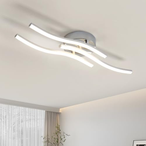 Dorlink Vågor silver LED taklampa (3 lampor-CW)