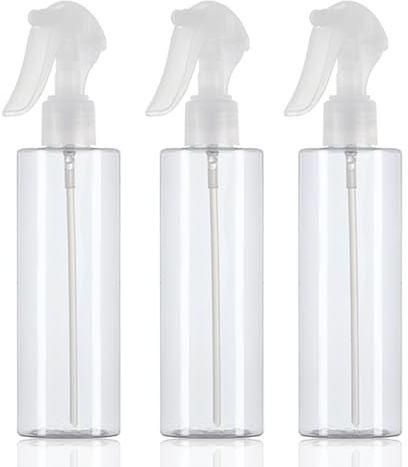 METCLARINDA 3 Piezas Botella de Pulverizador de Agua para el Cabello, 300ml Botellas de Pulverización Mister Vacías de Plástico para Limpieza, Cocina, Planta, Mascota