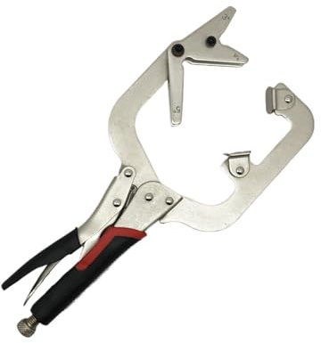 1 pinza for saldatura da 14 pollici, morsetti for saldatura, pinze vigorose in acciaio, morsetti ad angolo retto C, ugello for morsetto, morsetto for tubi di saldatura regolabili