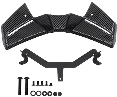 Kit de alerón Delantero para Motocicleta para Yamaha MT-09 MT 09 MT09 2024 2025 Spoilers Frontales Desnudos con Fuerza descendente Winglet Alerón aerodinámico (Patrón de Fibra de Carbono)
