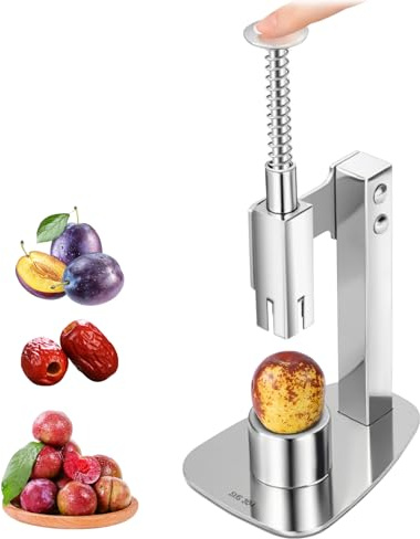 Deshuesador de cerezas, deshuesador de ciruelas, de acero inoxidable, para deshuesado rápido, combinación para cerezas, ciruelas, aceitunas, dátiles