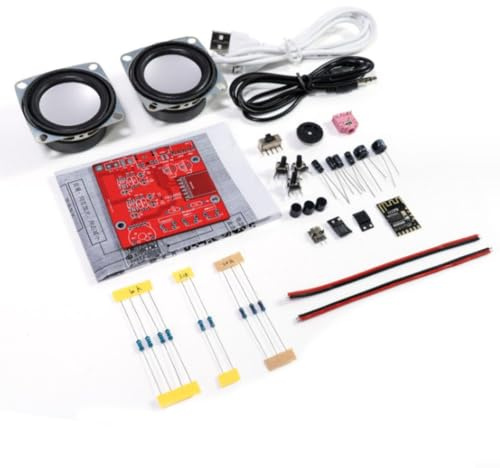 Elektronik lödpysselsats högtalare 5 V USB 3 W ljud byggsats transparent hölje för nybörjare teknikundervisning (A)