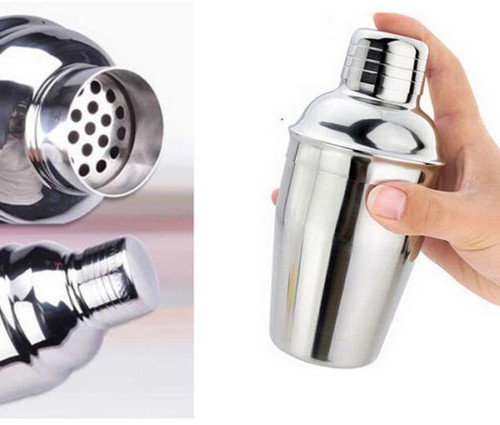 FAST WORLD Shaker pour cocktails Barman Verre Drink Bol mélangeur avec filtre