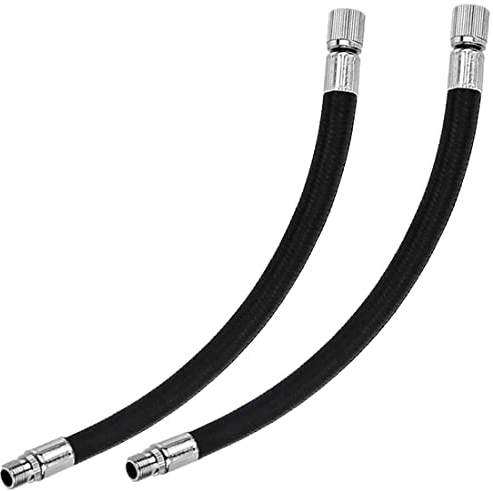 Ziyero 2 Stück Flexible Gummi Ventil Verlängerung Reifen Air Rohr Schlauch Ventil schaftverlängerung Klein und flexibel, leicht zu tragen Geeignet für alle Reifen mit Standardventilen (Schwarz)