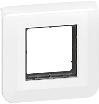 LEGRAND | Plaque Mosaic Avec Support, Fixation À Vis Pour 2 Modules, Design Contemporain Blanc Brillant, Montage Encastré Facile