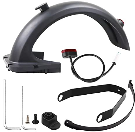 Yungeln Garde-Boue arrière de Trottinette Compatible avec Scooter électrique Segway Ninebot Max G30 / Max G30 E / G30 LP, inclu Un Support de Garde-Boue et Un Feu Stop