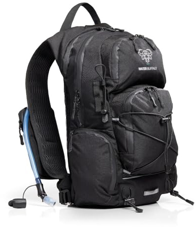 Sherpa Hiking Hydration Backpack – 22L Hiking Backpack with Water Bladder, Phone Compartment, Waterproof Zippers & Trekking Pole Holders