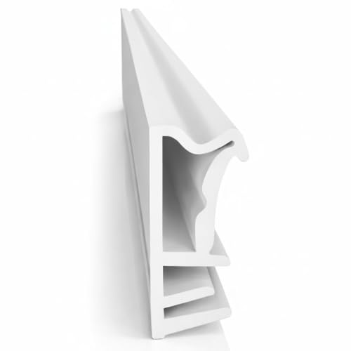 Guarnizione per finestre, larghezza scanalatura 5 mm, piegata – 12 mm, in TPE di alta qualità, per finestre in legno (bianco, 25 m)