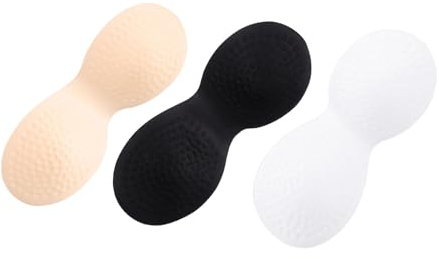 PACKOVE 3pcs Breathable Inserts One Pads for Exercise Yoga Nursing and Swimwear Soft Washable Wear-resistant Comfortable Cushioning Black Skin and White