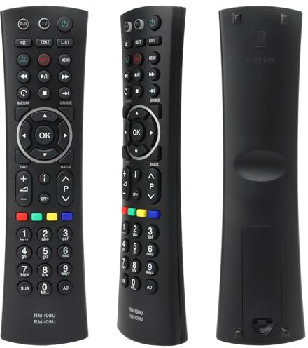 Replacement RM-108UM RM109UM Universal Remote Control Suitable for Humax FreeSat+ TV Recorders, Compatible with RMI08UM RM-109UM HDR-1000S HB-1000S HDR-1100S HB-1100S - With Instruction Manual