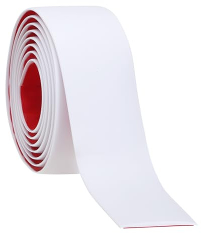 PATIKIL Tira de Transición de Suelo, 2m x 4cm Tira de Umbral Autoadhesivo PVC Perfil Plano de Vinilo Adhesivo para Borde Unir Huecos Puertas Alfombras Baldosas, Blanco