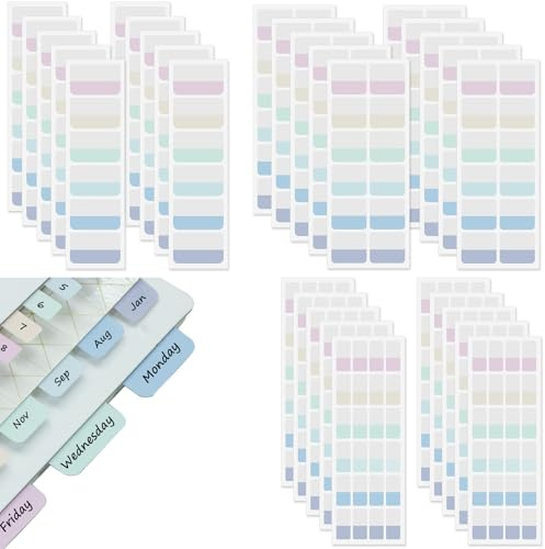 420 Pcs 3 Size Colored Page Dividers Tabs, Book Sticky Index Tabs Dividers Morandi Book Page Markers Tabs Tab Stickers Label Sticky Tabs for Notebooks Binders File Classification(45mm,25mm,12mm)